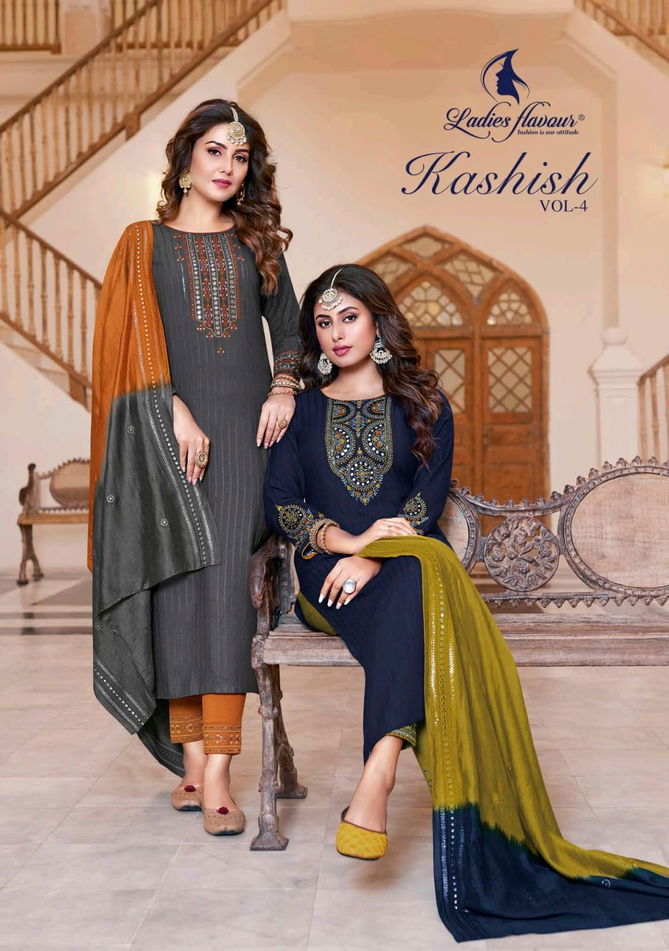 Ladies Flavour Kashish Vol 4 Wholesale Readymade Salwar Suits